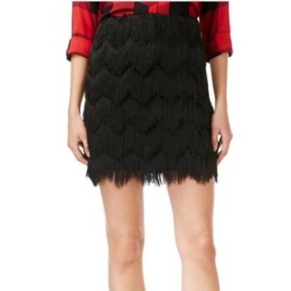 Maison Jules Dresses & Skirts - Maison Jules Fringed Mini A-Line Skirt